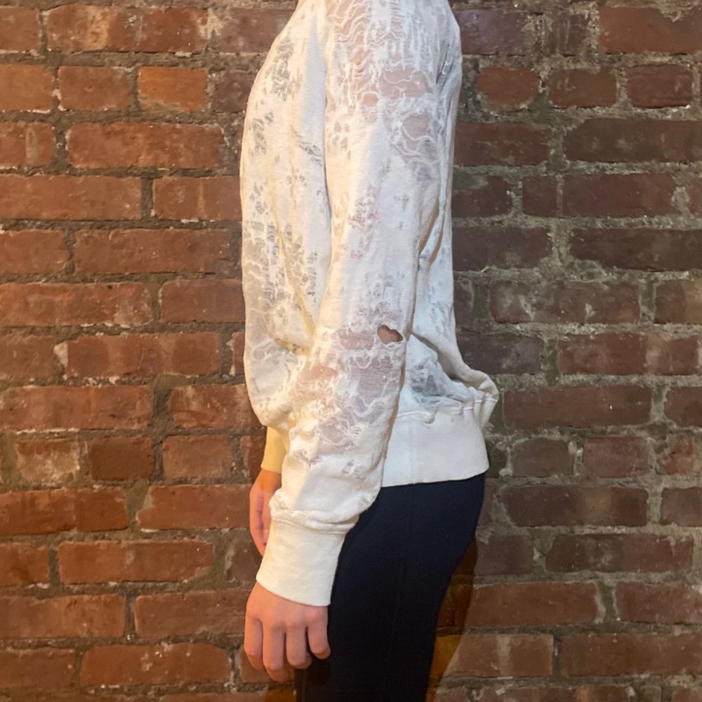 Womens white distressed sweatshirt small IRO Jeans - Picture 3 of 10
